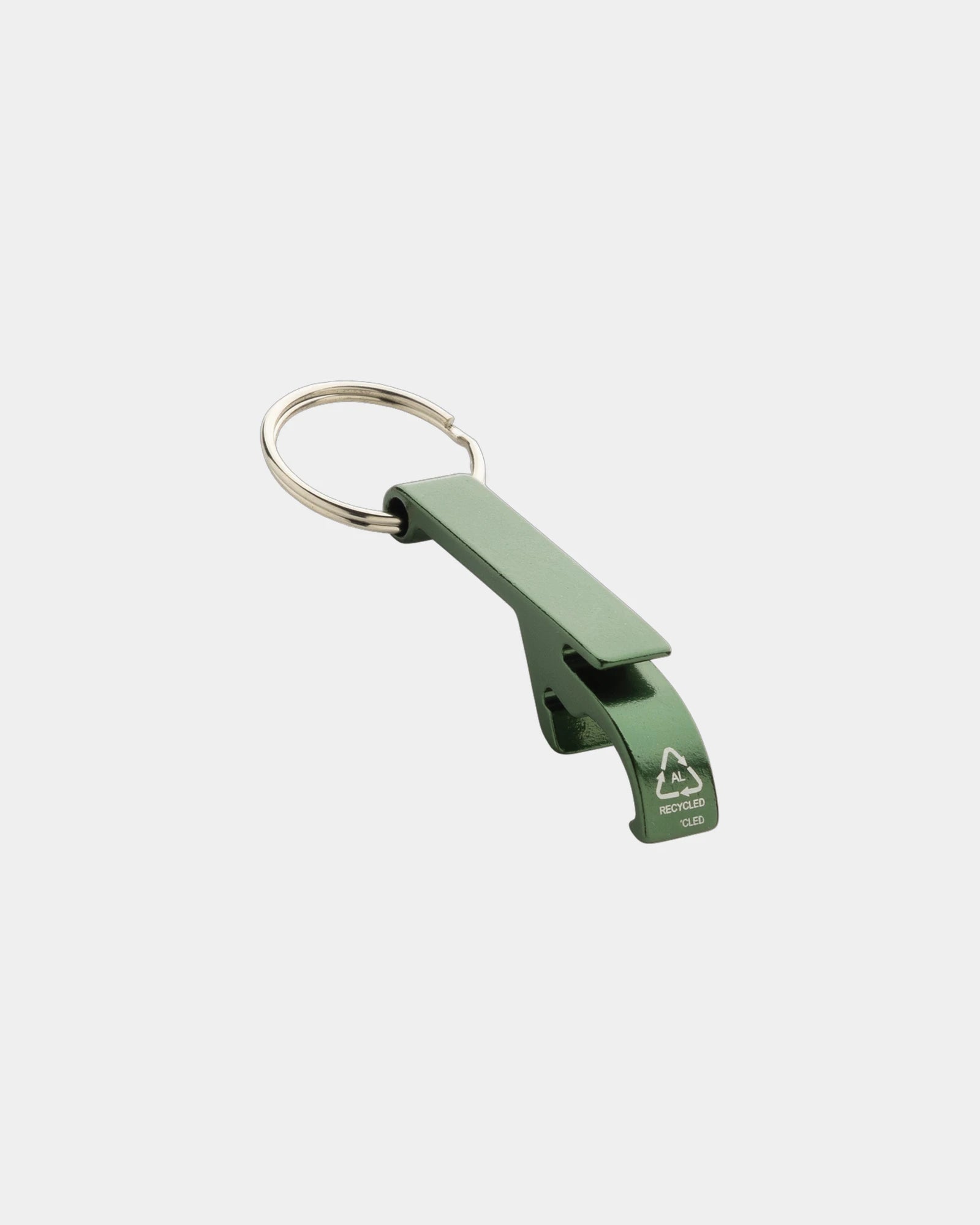 Porte-clés décapsuleur aluminium recyclé à personnaliser - Vert