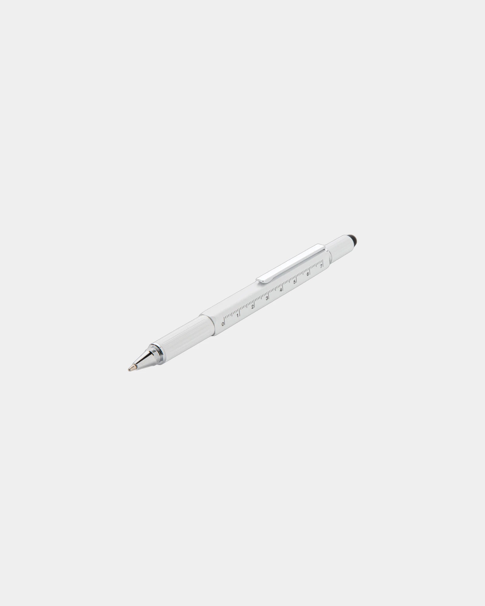 Stylo outil aluminium 5 en 1 à personnaliser - Blanc
