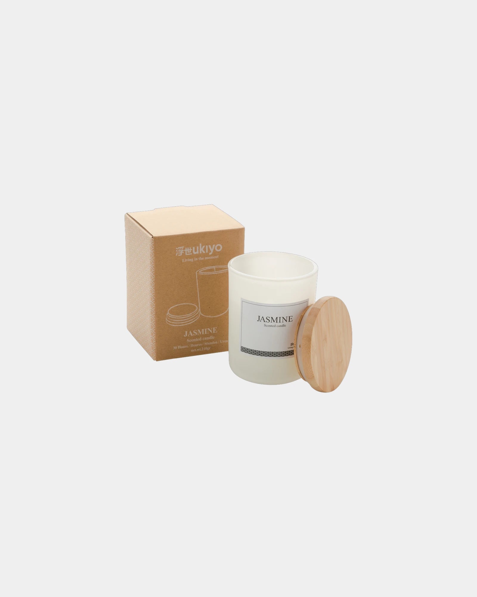 Bougie parfumée avec couvercle en bambou Ukiyo à personnaliser - 10