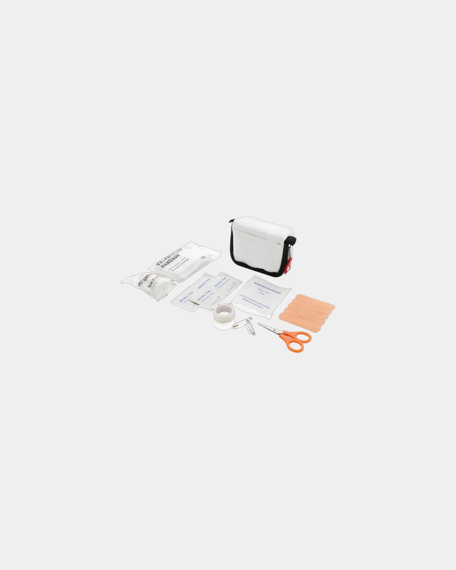 Set de premiers secours polyester à personnaliser - Blanc
