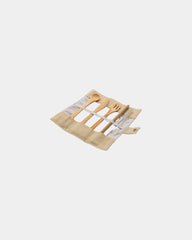 Set de couverts en bambou réutilisable à personnaliser - Blanc