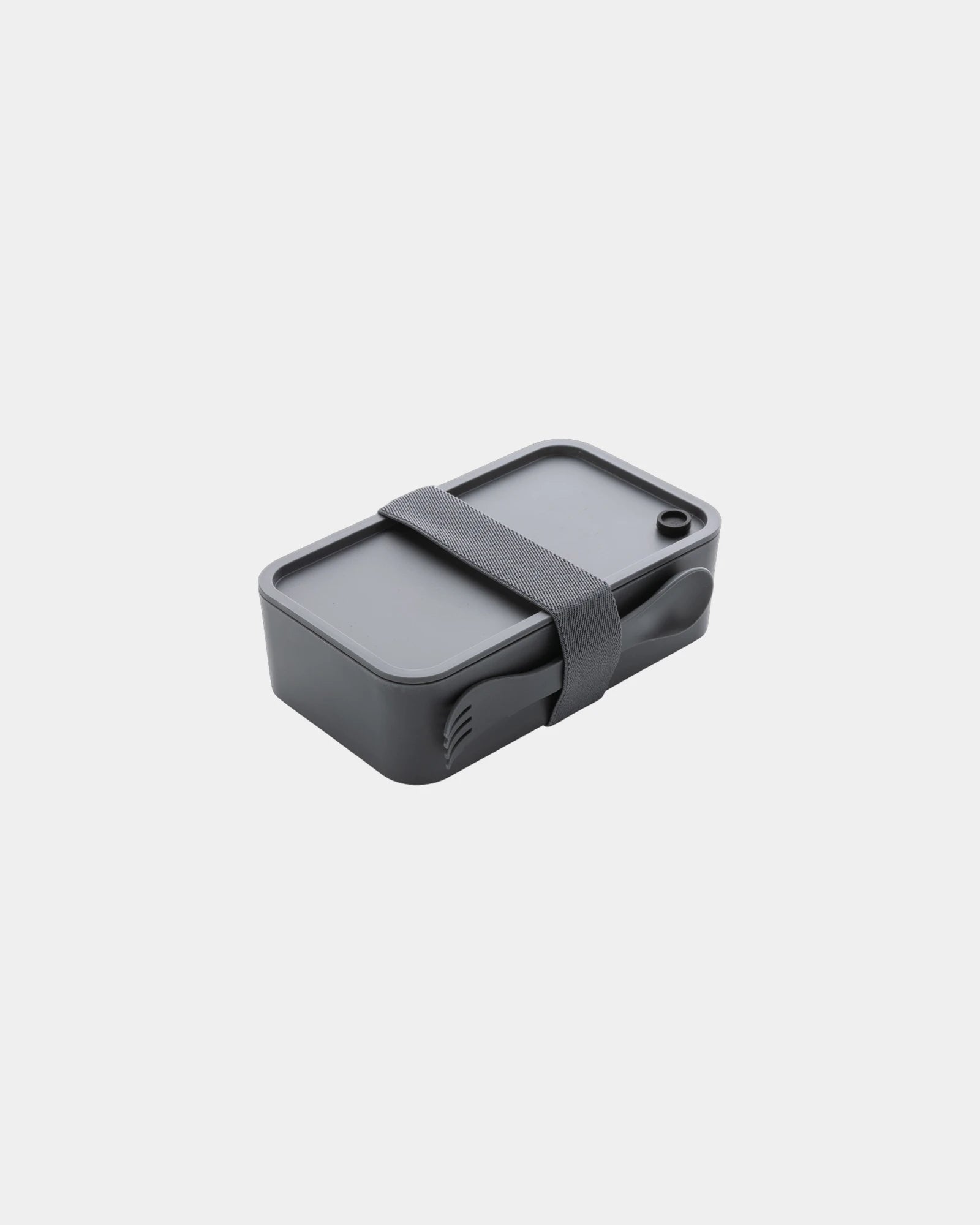 Boîte à lunch PP 0,8L avec cuillère-fourchette à personnaliser - Antracite