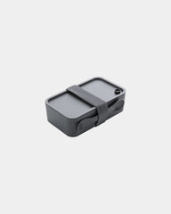 Boîte à lunch PP 0,8L avec cuillère-fourchette à personnaliser - Antracite