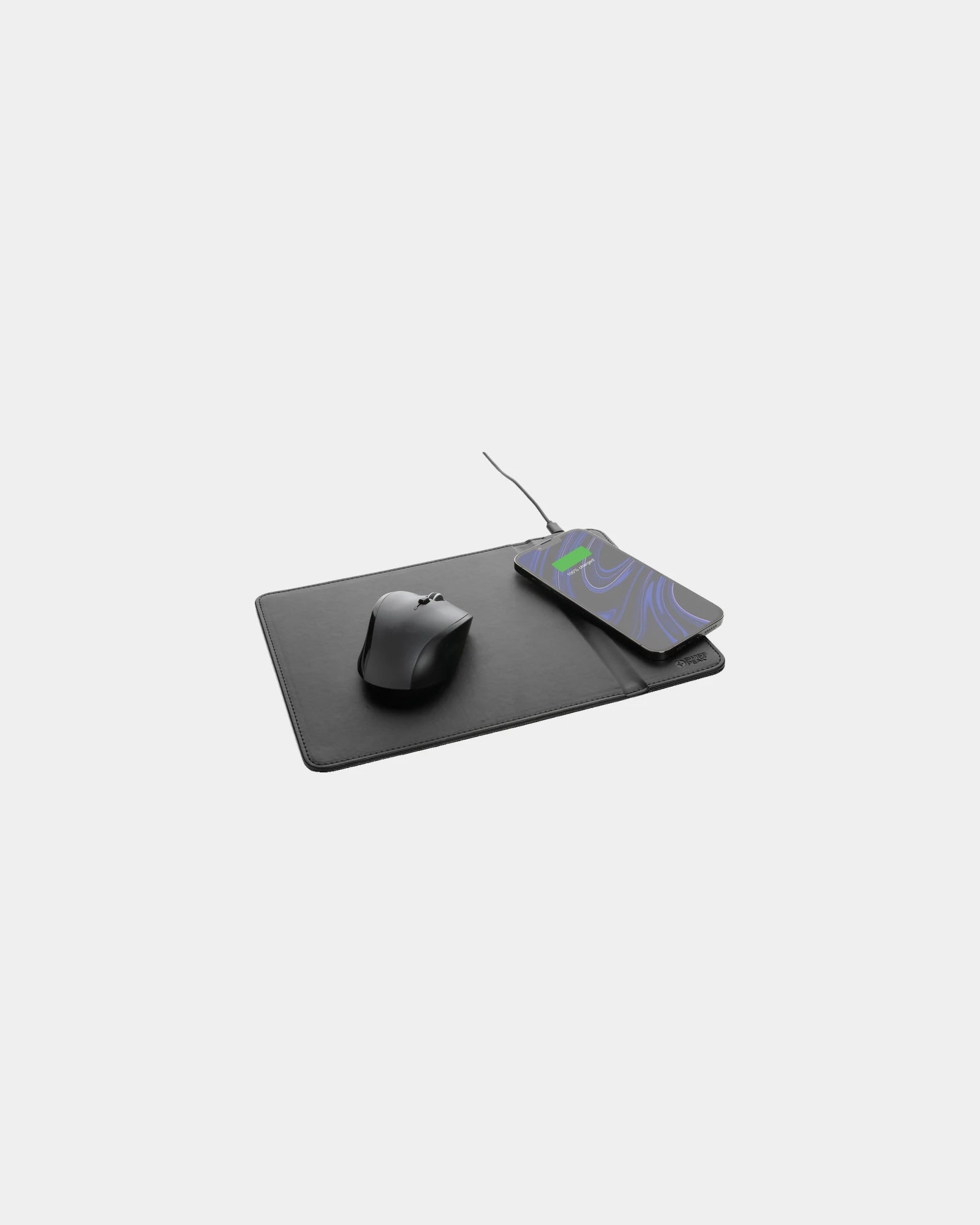 Tapis de souris PU recyclé avec chargeur 10W à personnaliser