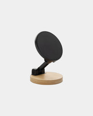 Support téléphone en ABS recyclé et bambou à personnaliser - Noir