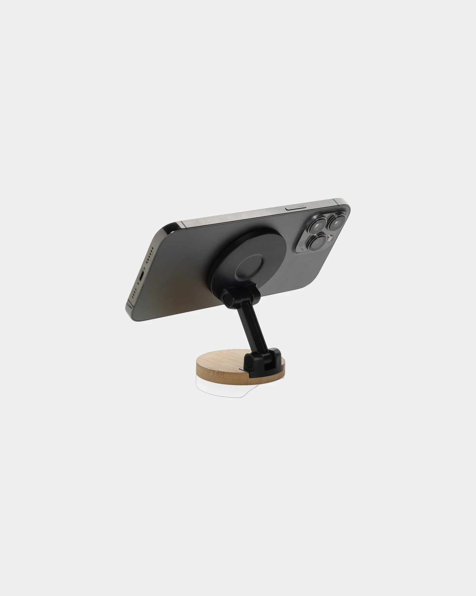 Support téléphone en ABS recyclé et bambou à personnaliser - 5