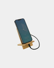 Support téléphone en bambou à personnaliser - 1