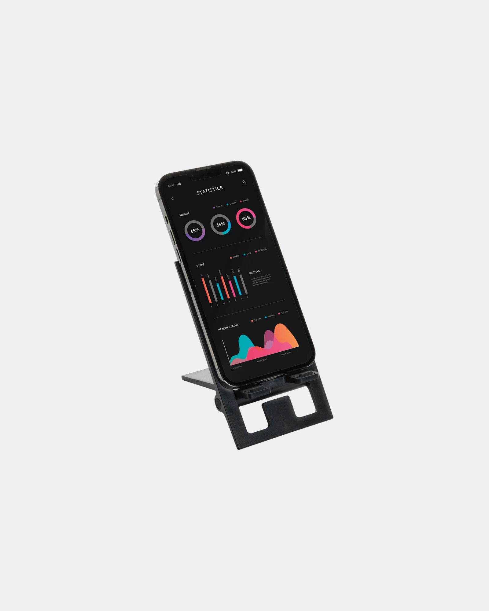 Support téléphone pliable ABS recyclé à personnaliser - 1