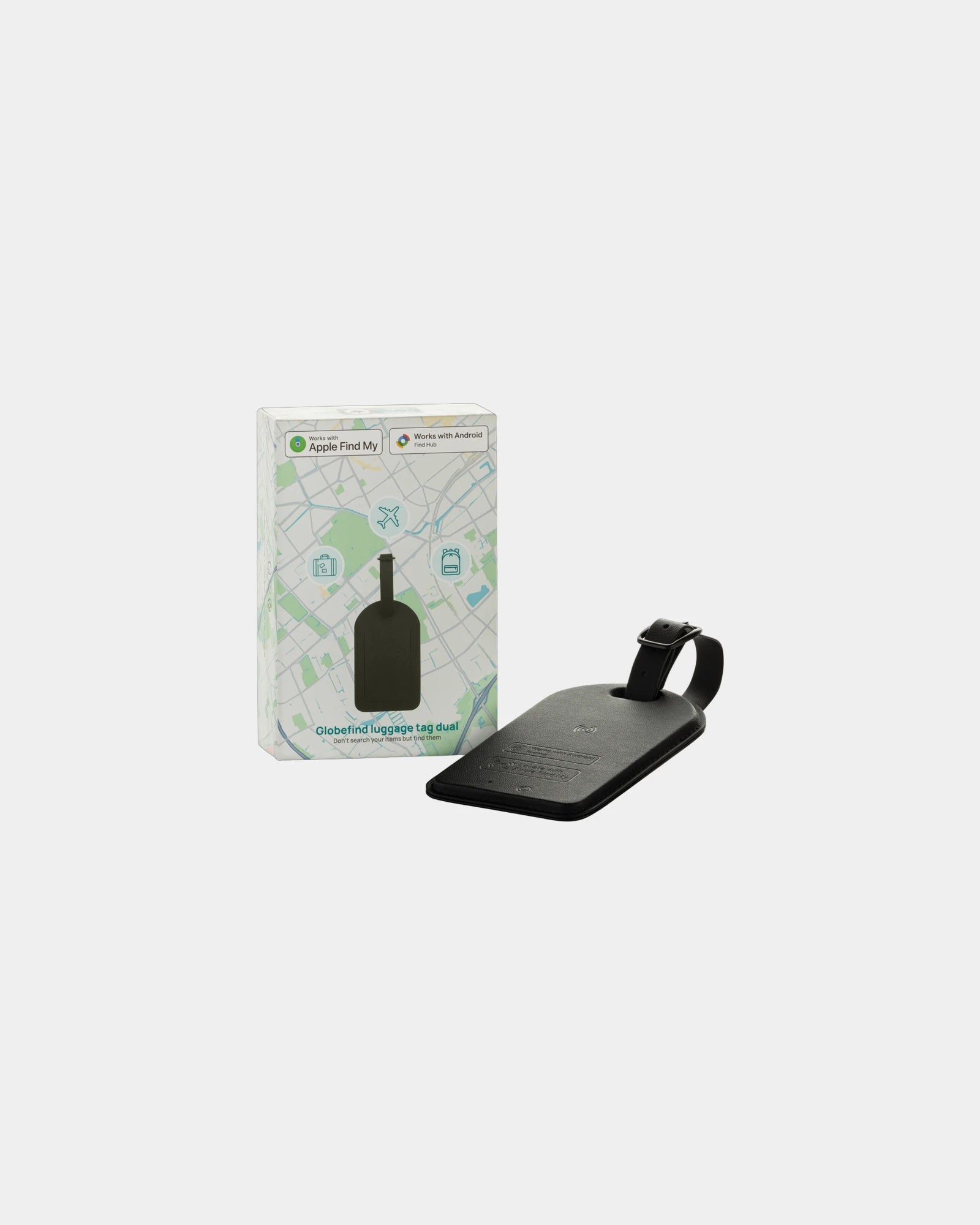 Étiquette à bagages recyclée Globefind Dual à personnaliser - 1