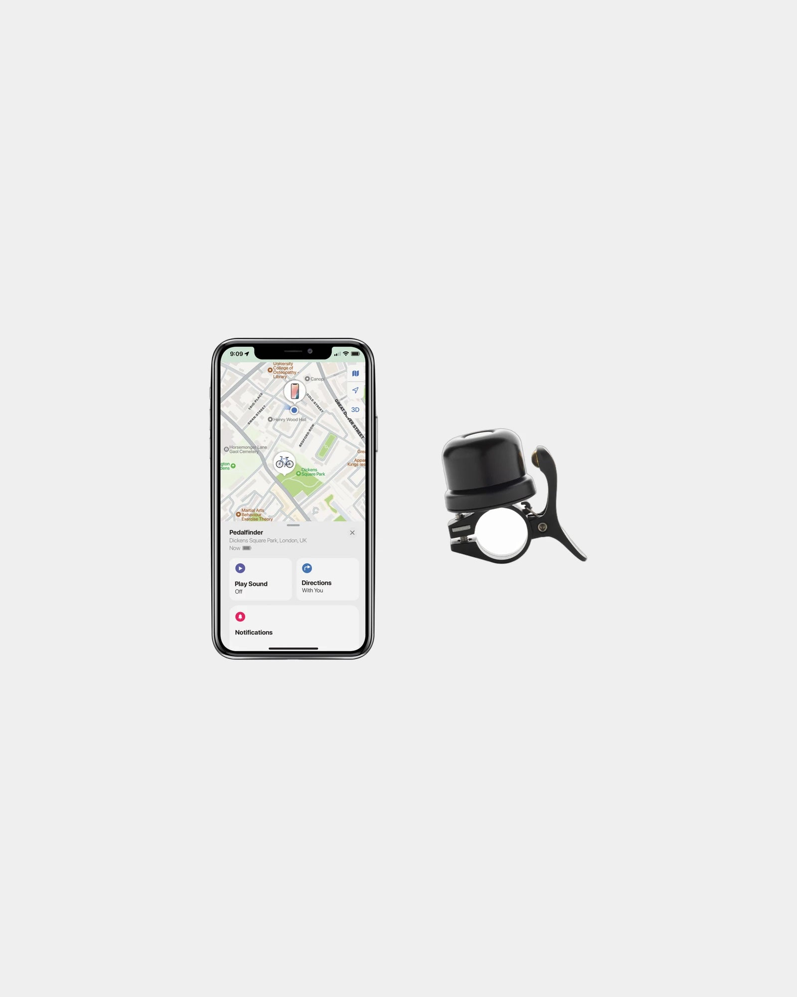 Sonnette de vélo étanche Pedalfinder à personnaliser - 2