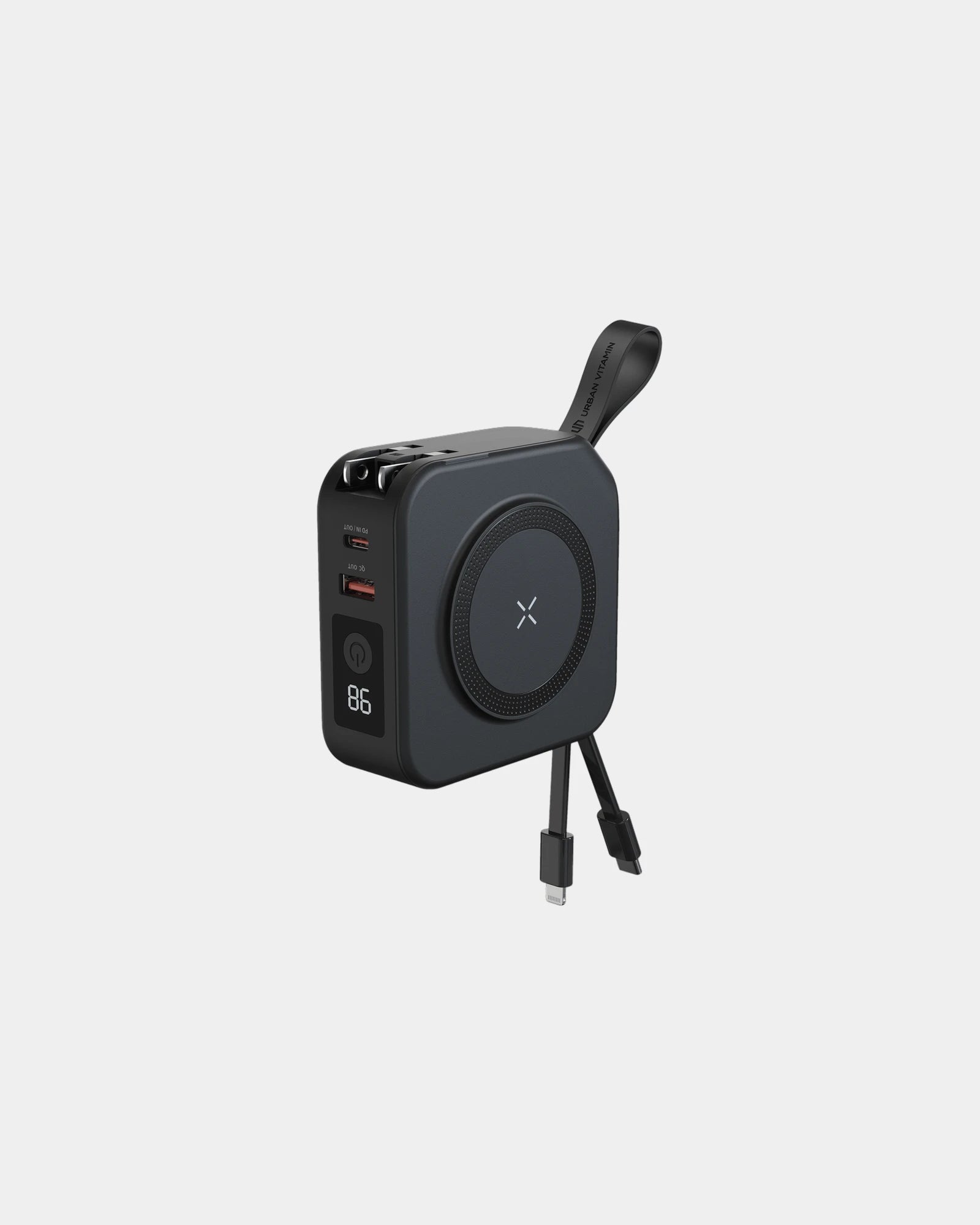 Chargeur universel 5 en 1 Urban Vitamin Saratoga à personnaliser - Noir