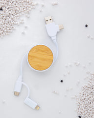 Câble rétractable en plastique recyclé 100cm à personnaliser - 7