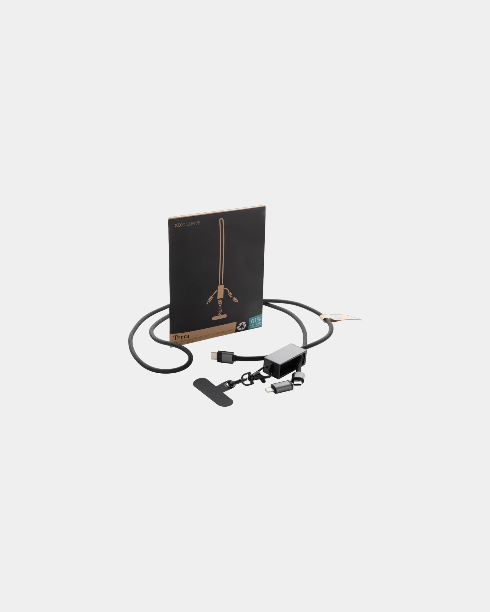 Cordon téléphone rPET 60W avec chargeur à personnaliser - 1