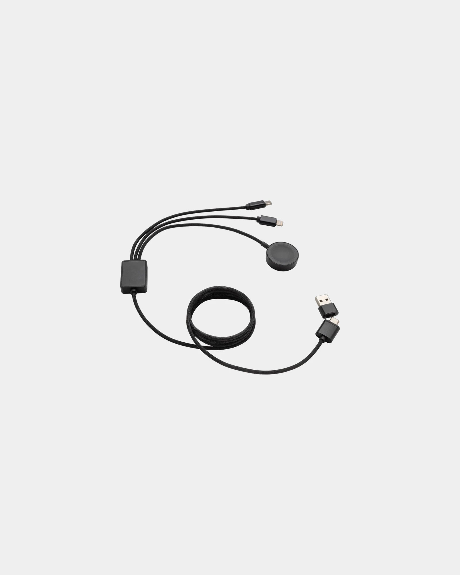 Câble 6-en-1 rPET RCS Terra à personnaliser - Gris