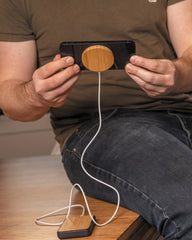 Chargeur magnétique sans fil en bambou 10W à personnaliser - 9