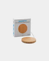 Chargeur magnétique sans fil en bambou 10W à personnaliser - 6