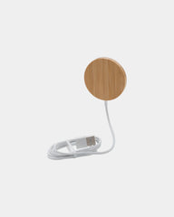 Chargeur magnétique sans fil en bambou 10W à personnaliser - 4