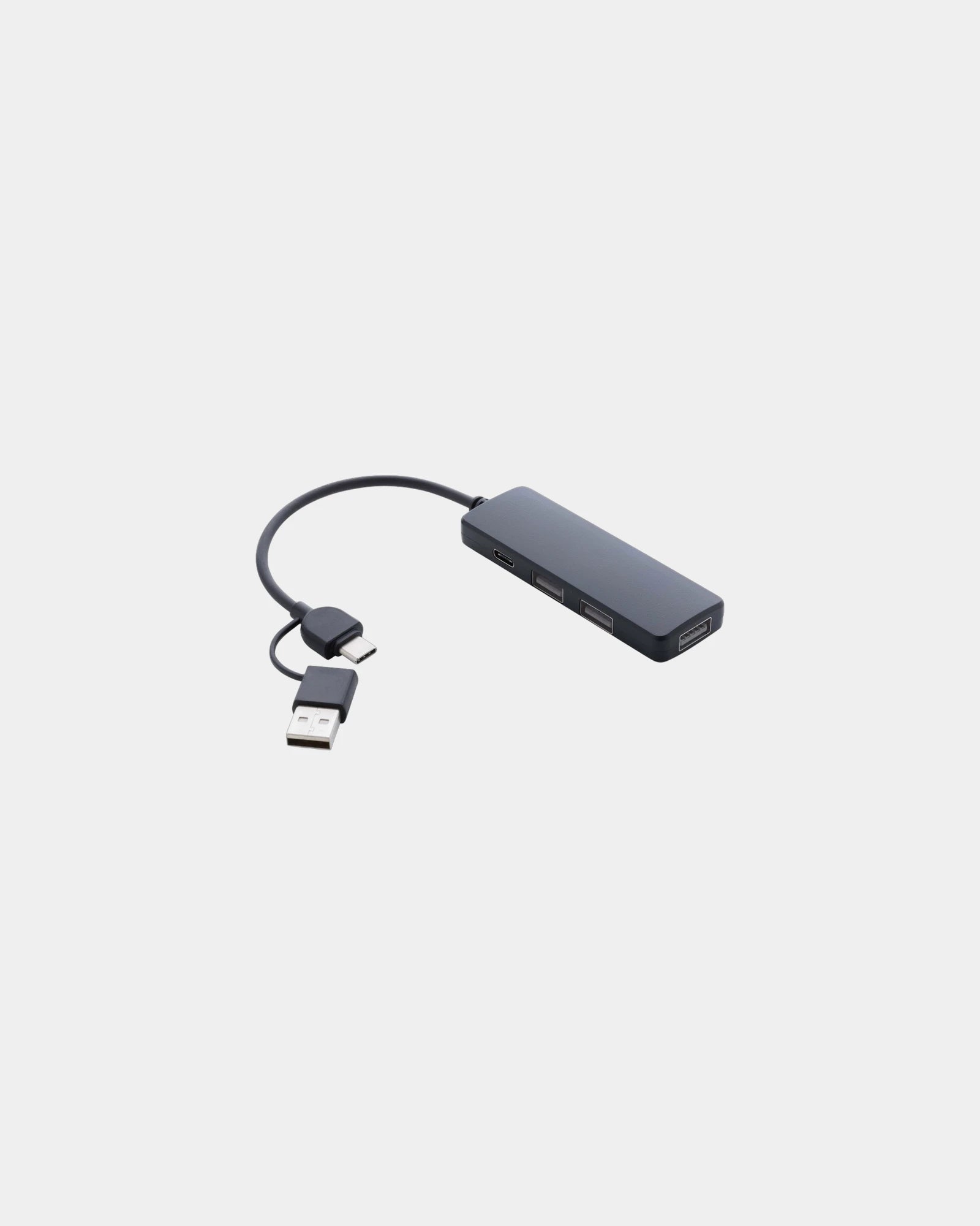 Hub USB plastique recyclé 50% RCS à personnaliser - Noir