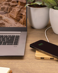 Chargeur sans fil 10W bambou FSC® à personnaliser - 5