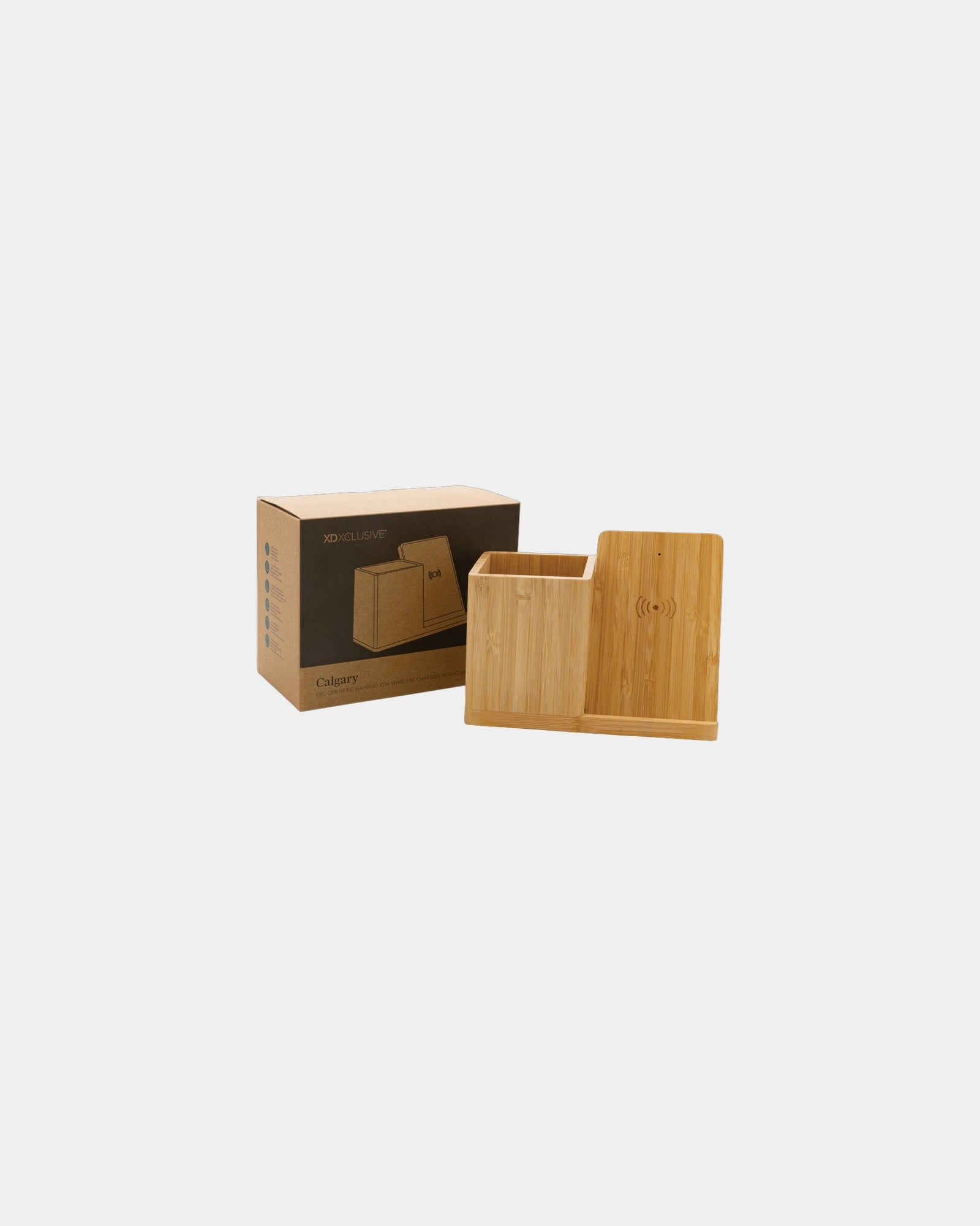 Chargeur sans fil 10W en bambou à personnaliser - 2