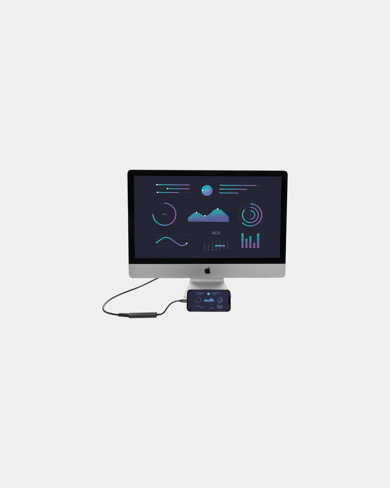 Hub aluminium recyclé HDMI 4K à personnaliser - 4