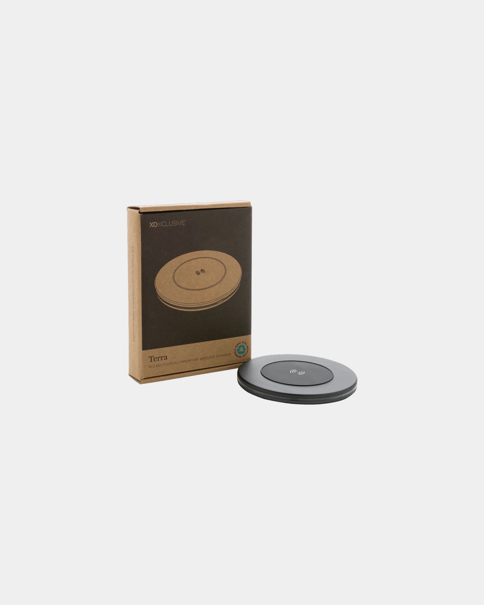 Chargeur sans fil aluminium recyclé 10W à personnaliser - 4