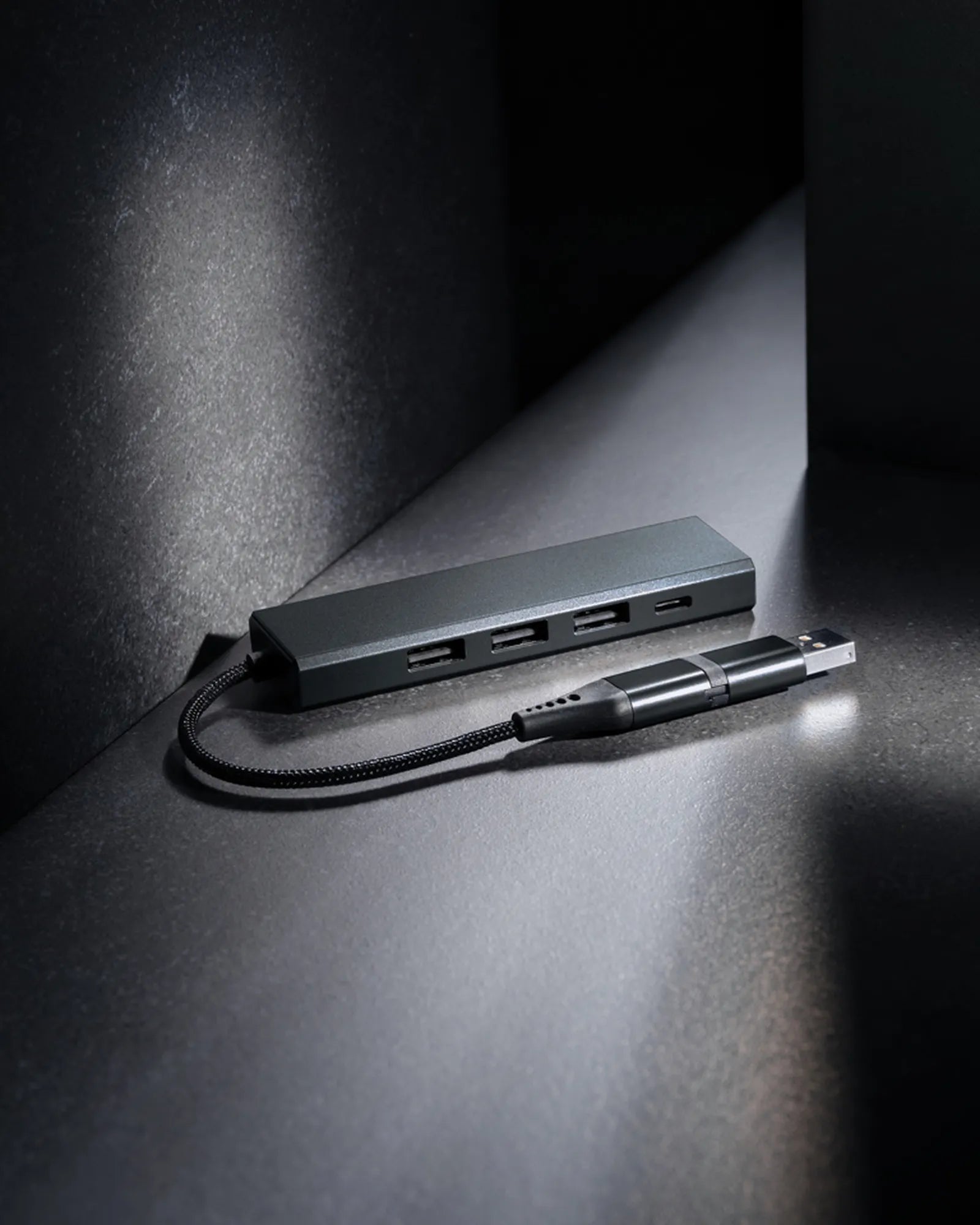 Hub USB aluminium recyclé 3 ports à personnaliser - 4