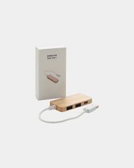 Hub USB en bambou avec Type C à personnaliser - 2