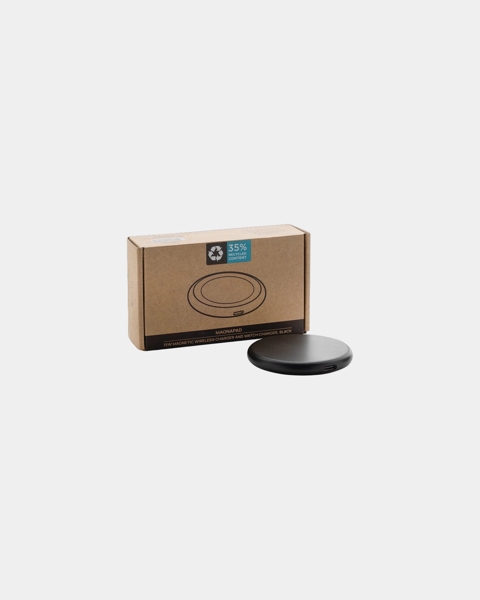 Chargeur magnétique sans fil ABS recyclé 15 W à personnaliser - 2
