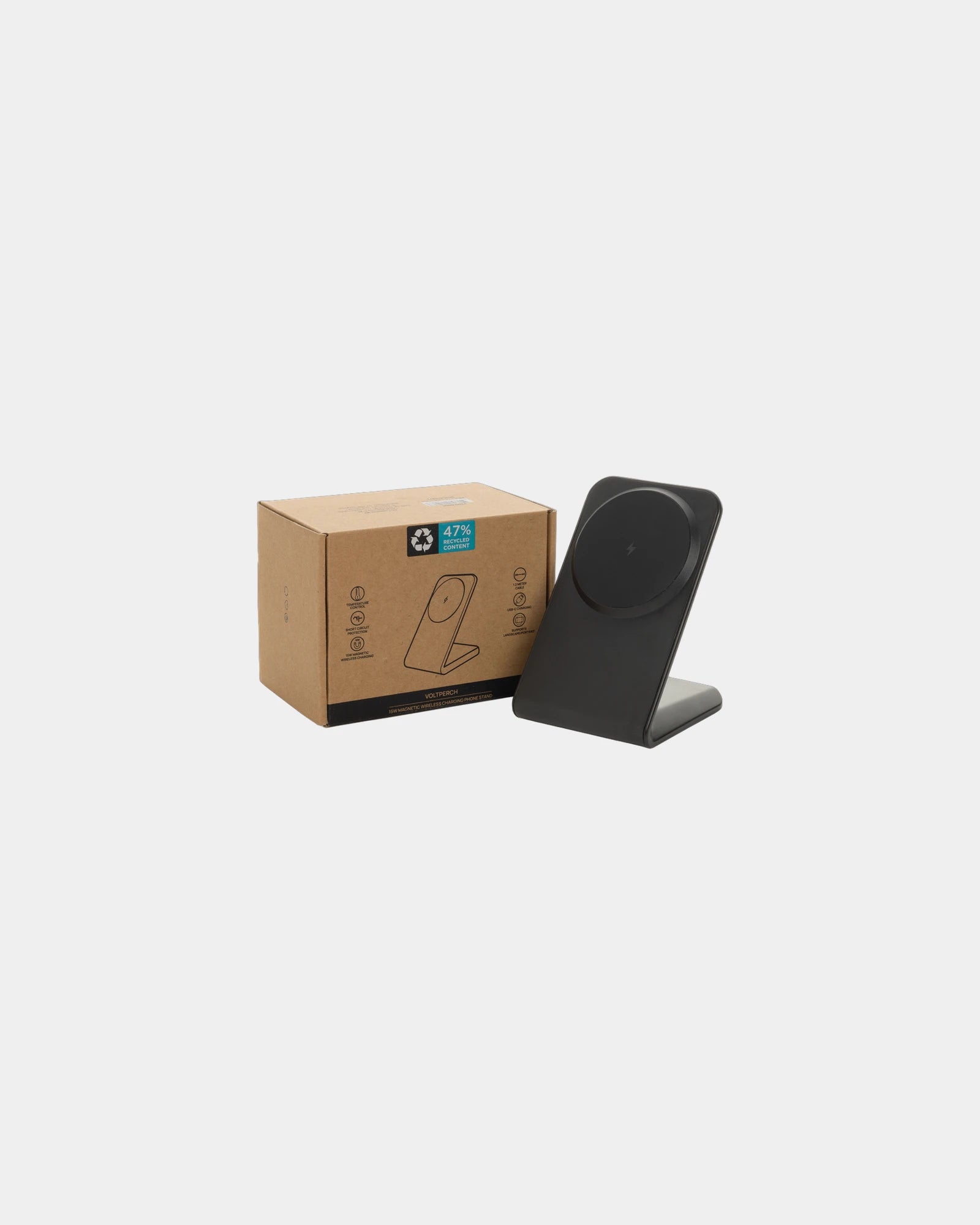 Chargeur magnétique 15W en plastique recyclé à personnaliser - 3