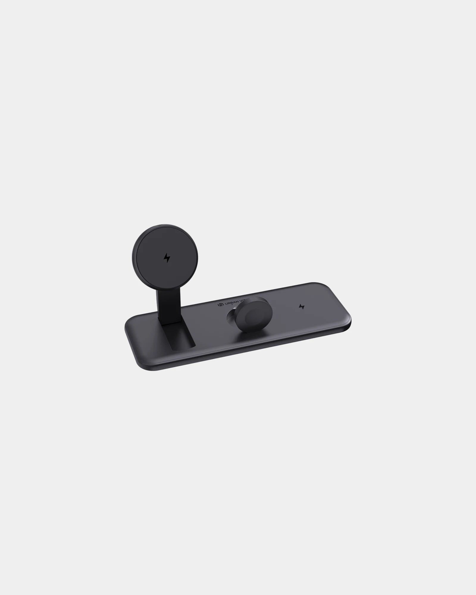 Chargeur 3 en 1 magnétique 15W Urban Vitamin Torrance à personnaliser - Noir