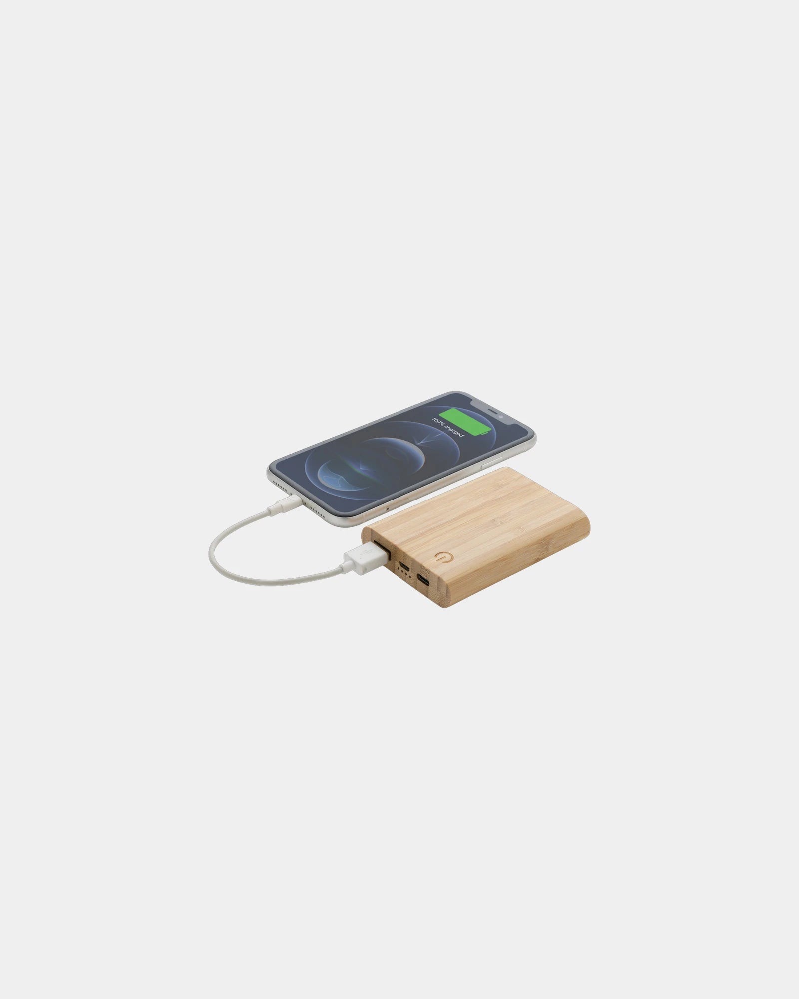 Batterie de secours 5000 mAh en bambou à personnaliser - 1