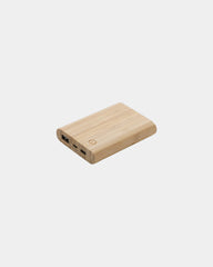 Batterie de secours 5000 mAh en bambou à personnaliser - Marron