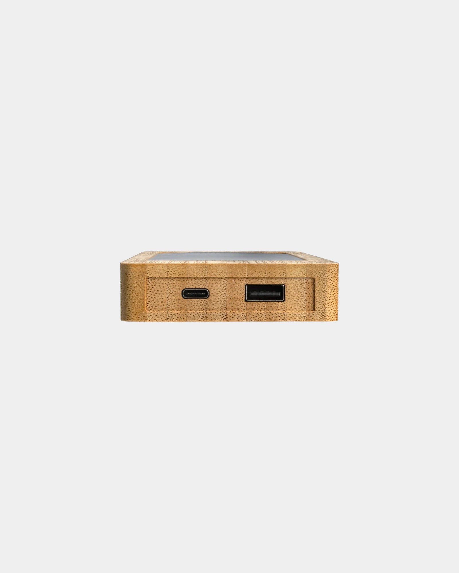 Batterie de secours solaire bambou 10.000mAh à personnaliser - 3