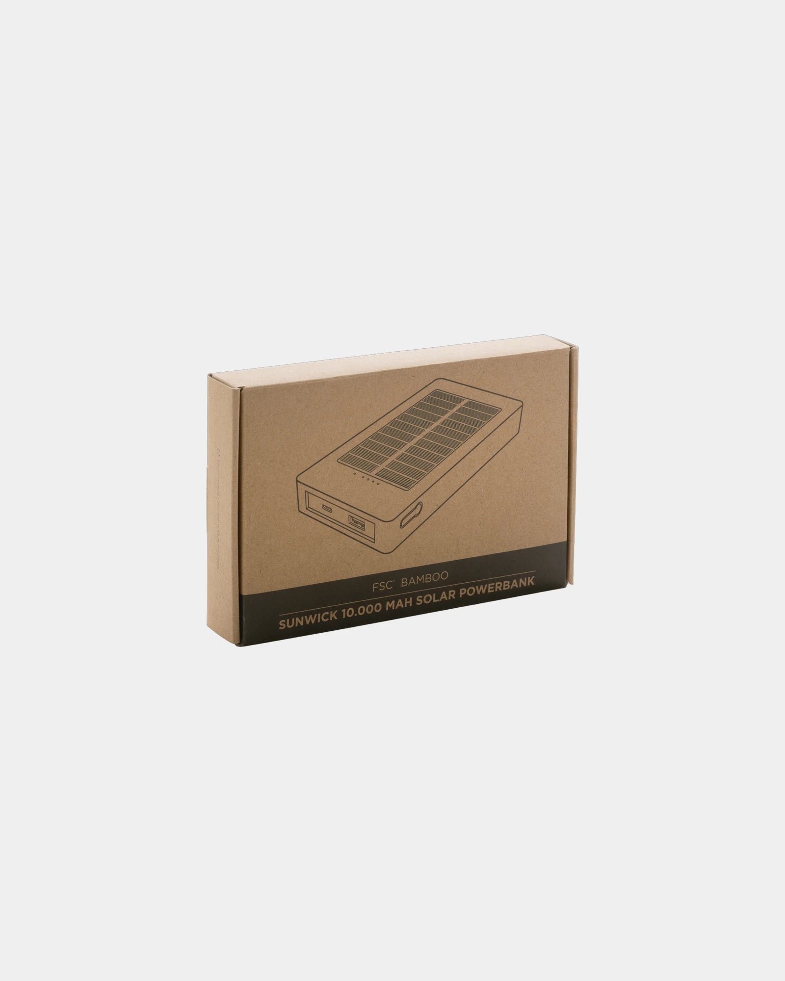 Batterie de secours solaire bambou 10.000mAh à personnaliser - 5