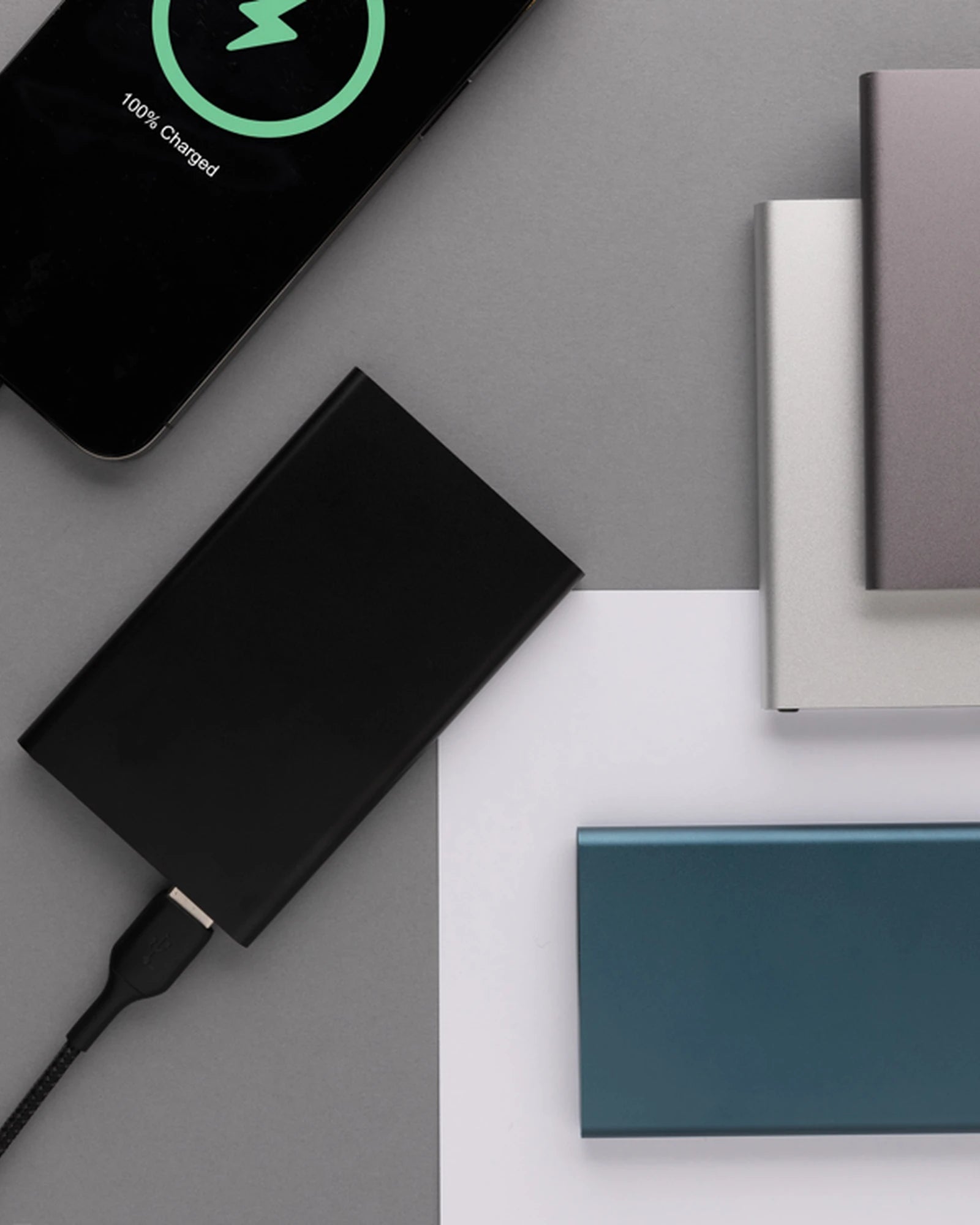 Powerbank 4000mAh en plastique recyclé à personnaliser - 24