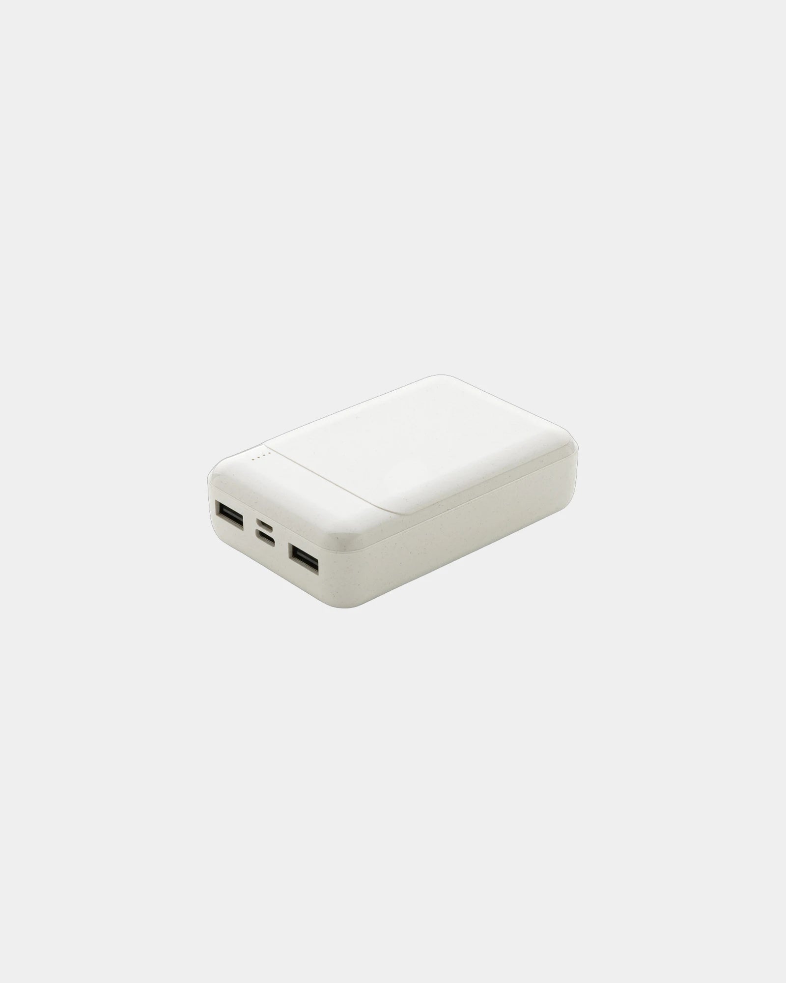Batterie de secours 10.000 mAh en plastique recyclé à personnaliser - Blanc