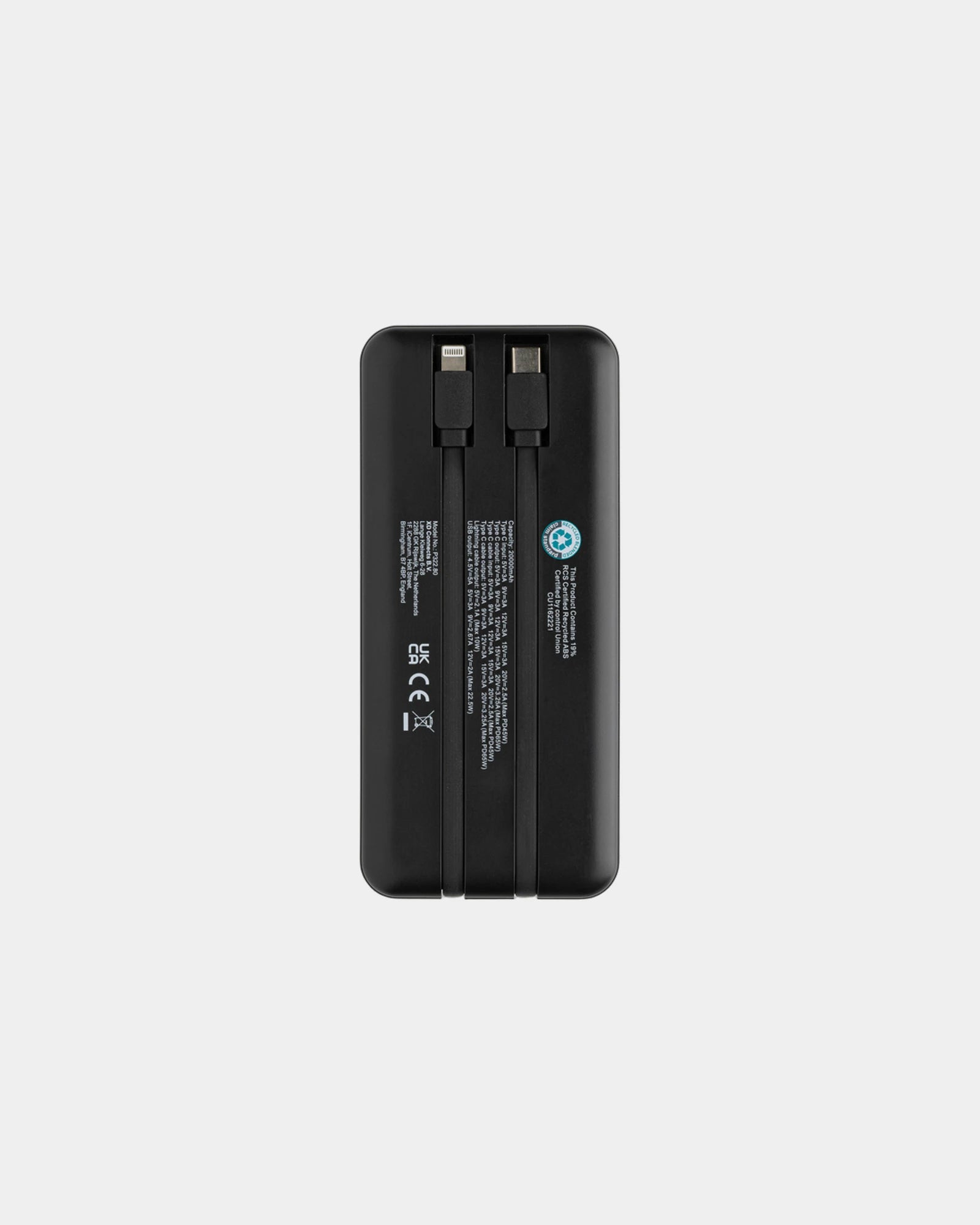 Powerbank 20.000 mAh ABS recyclé à personnaliser - 4