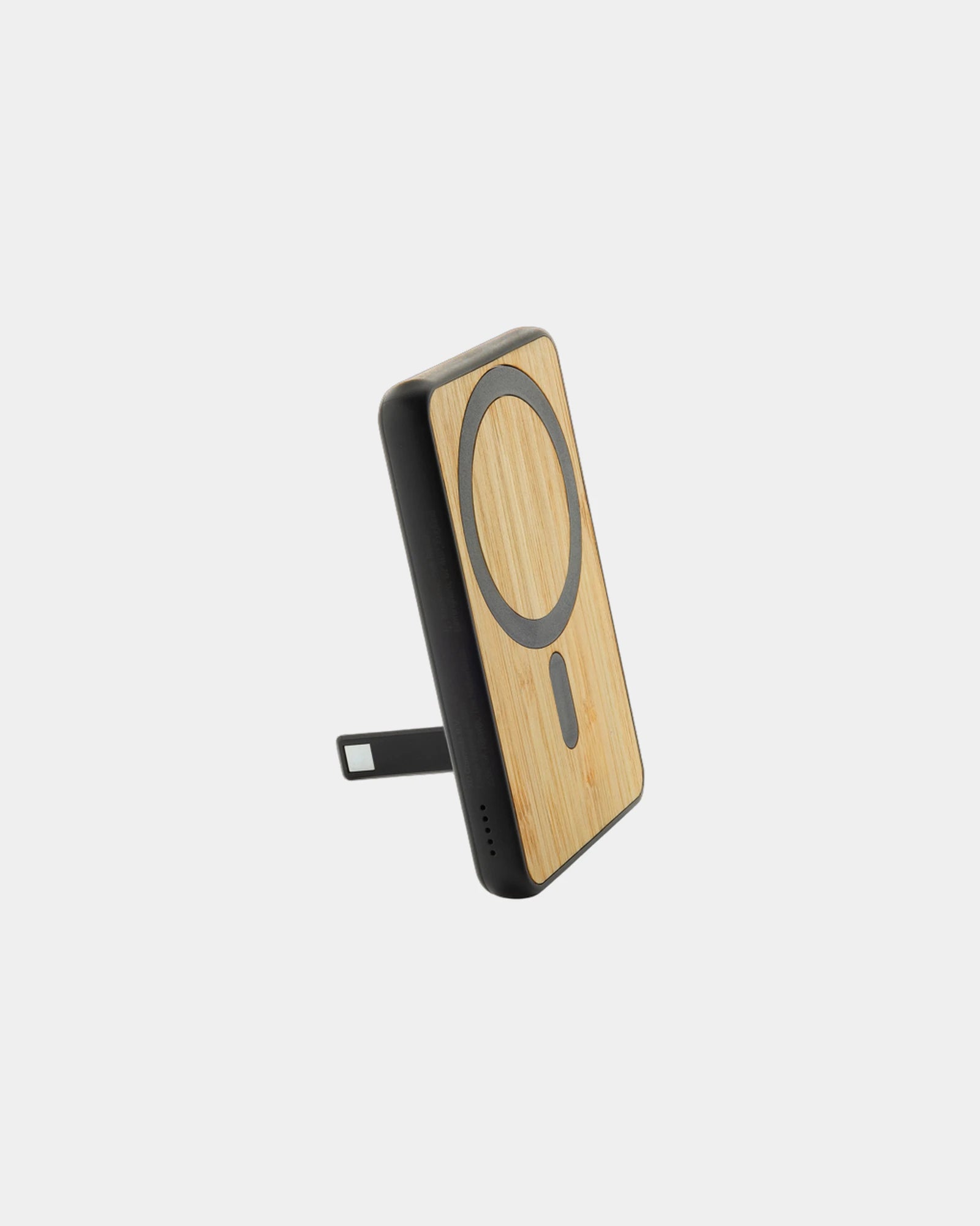 Powerbank 5000mAh bambou et ABS recyclé à personnaliser - 1