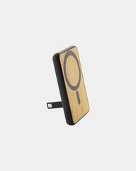 Powerbank 5000mAh bambou et ABS recyclé à personnaliser - 1