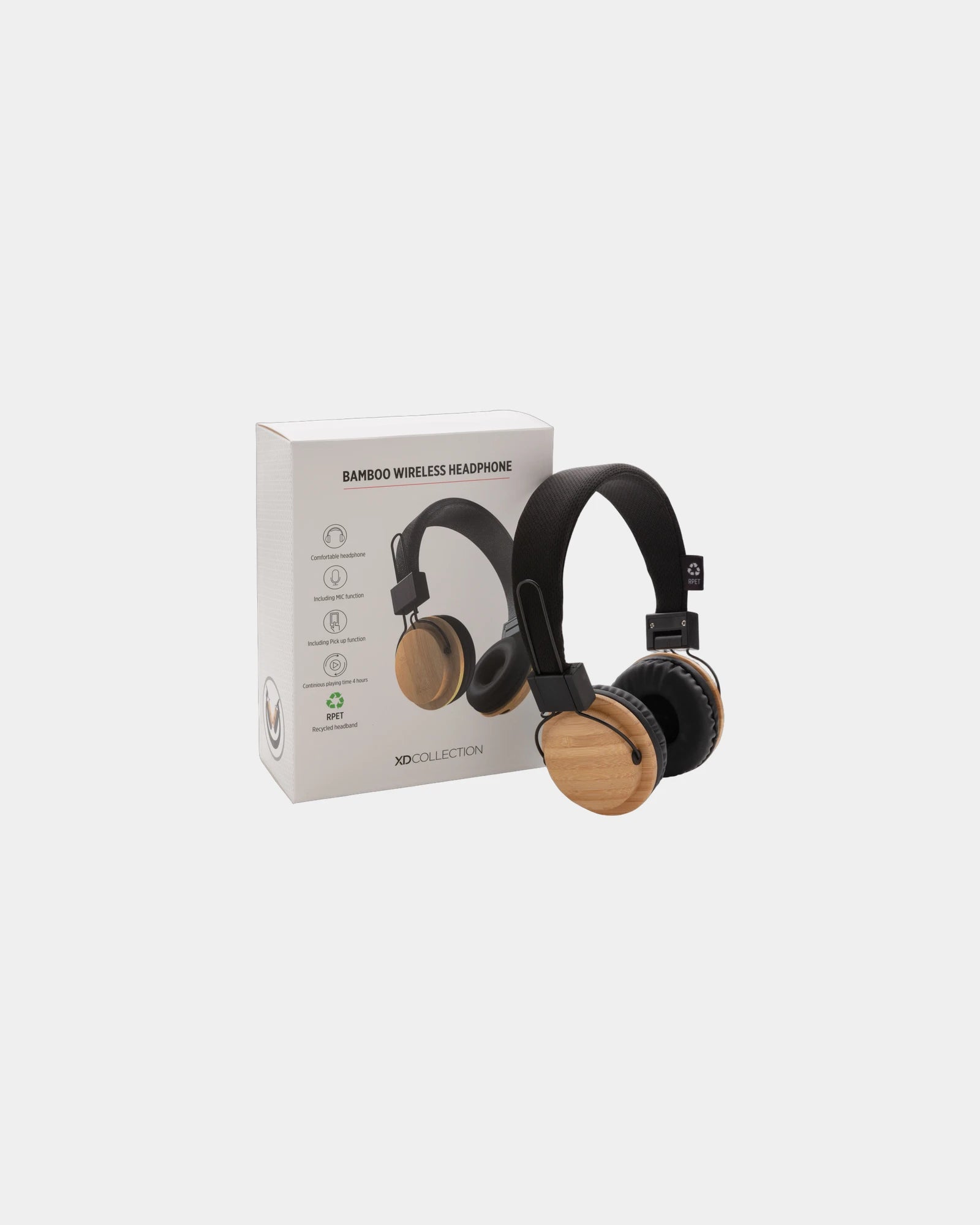 Casque audio en bambou à personnaliser - 7