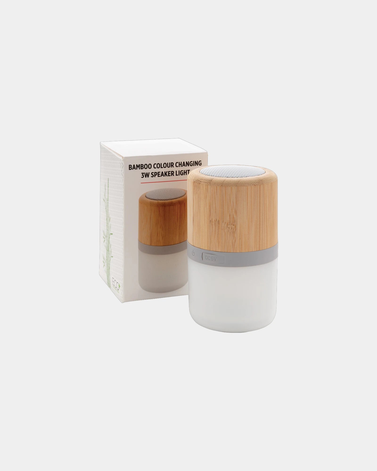 Enceinte 3W en bambou avec lumière d'ambiance - 7