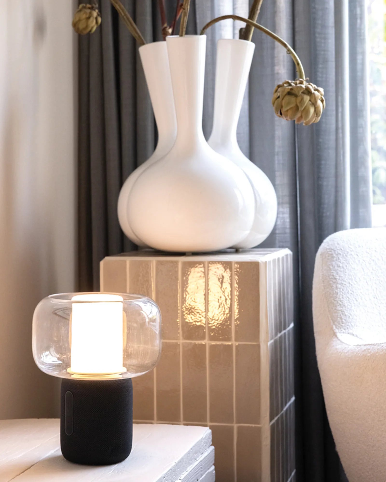 Lampe haut-parleur 10W en plastique recyclé à personnaliser - 8