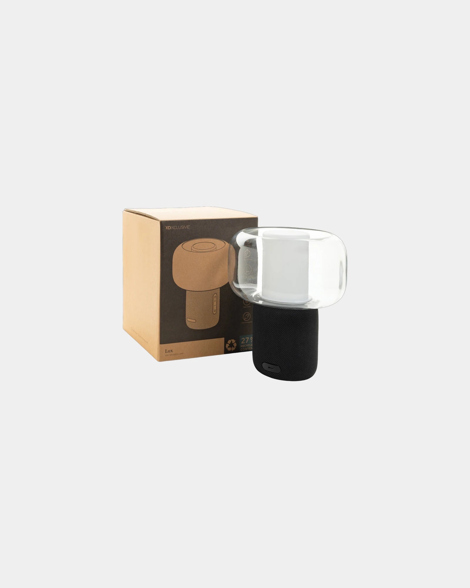 Lampe haut-parleur 10W en plastique recyclé à personnaliser - 1