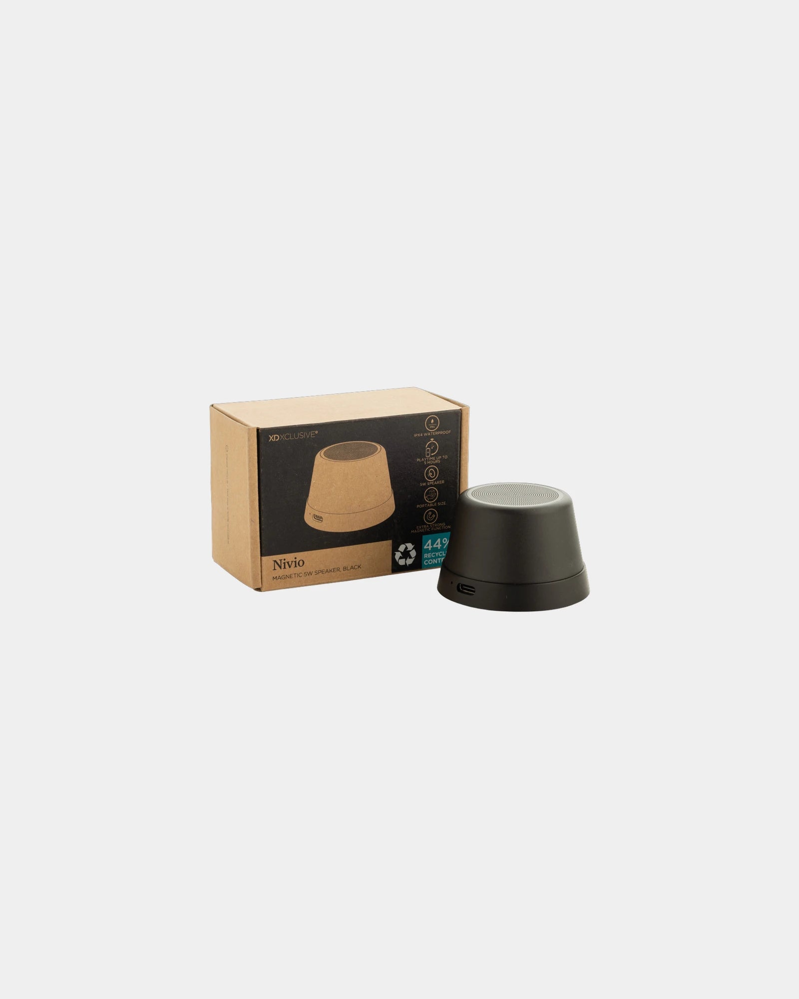 Haut-parleur magnétique aluminium recyclé 5W à personnaliser - 1