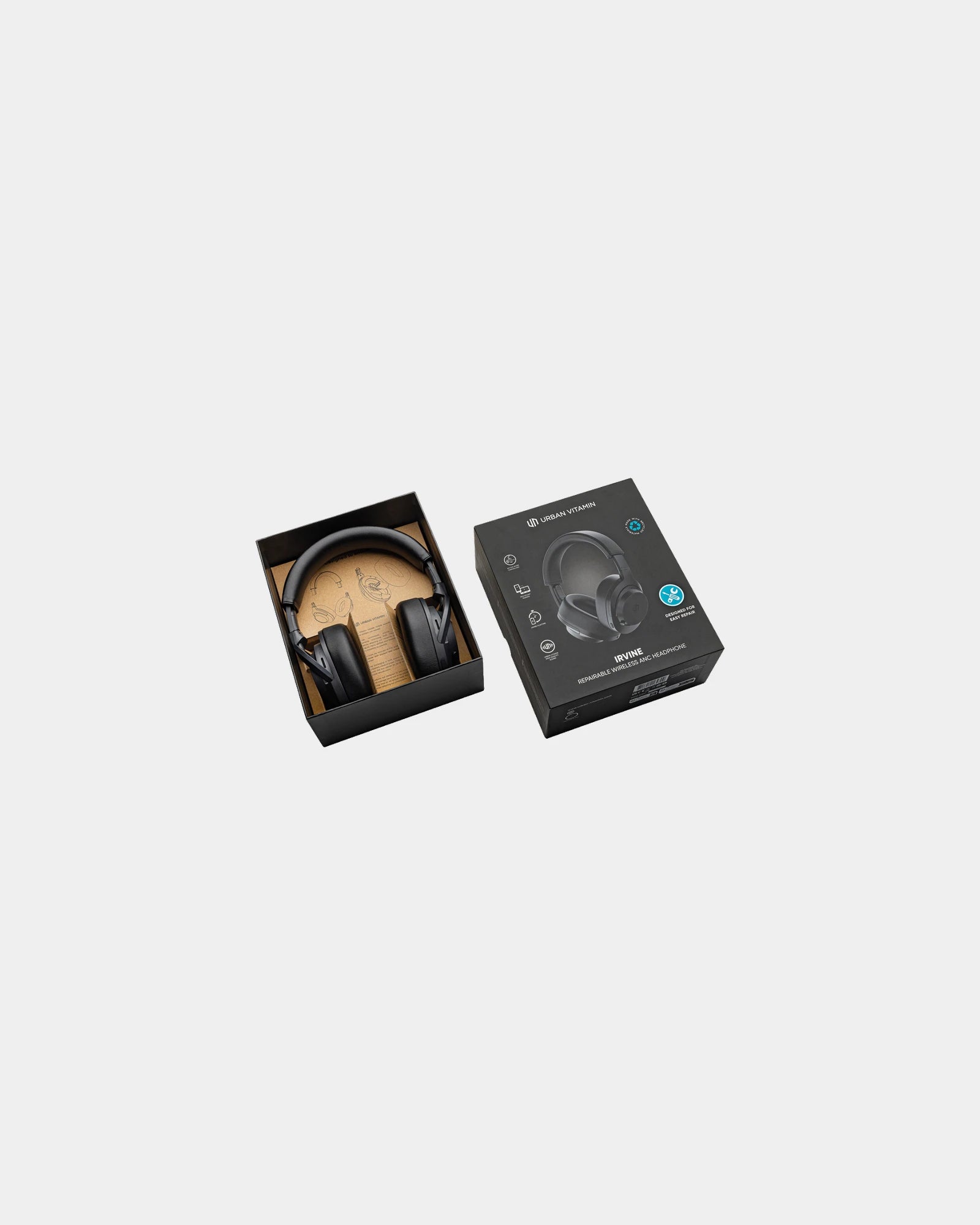 Casque ANC sans fil réparable plastique recyclé Urban Vitamin Irvine à personnaliser
