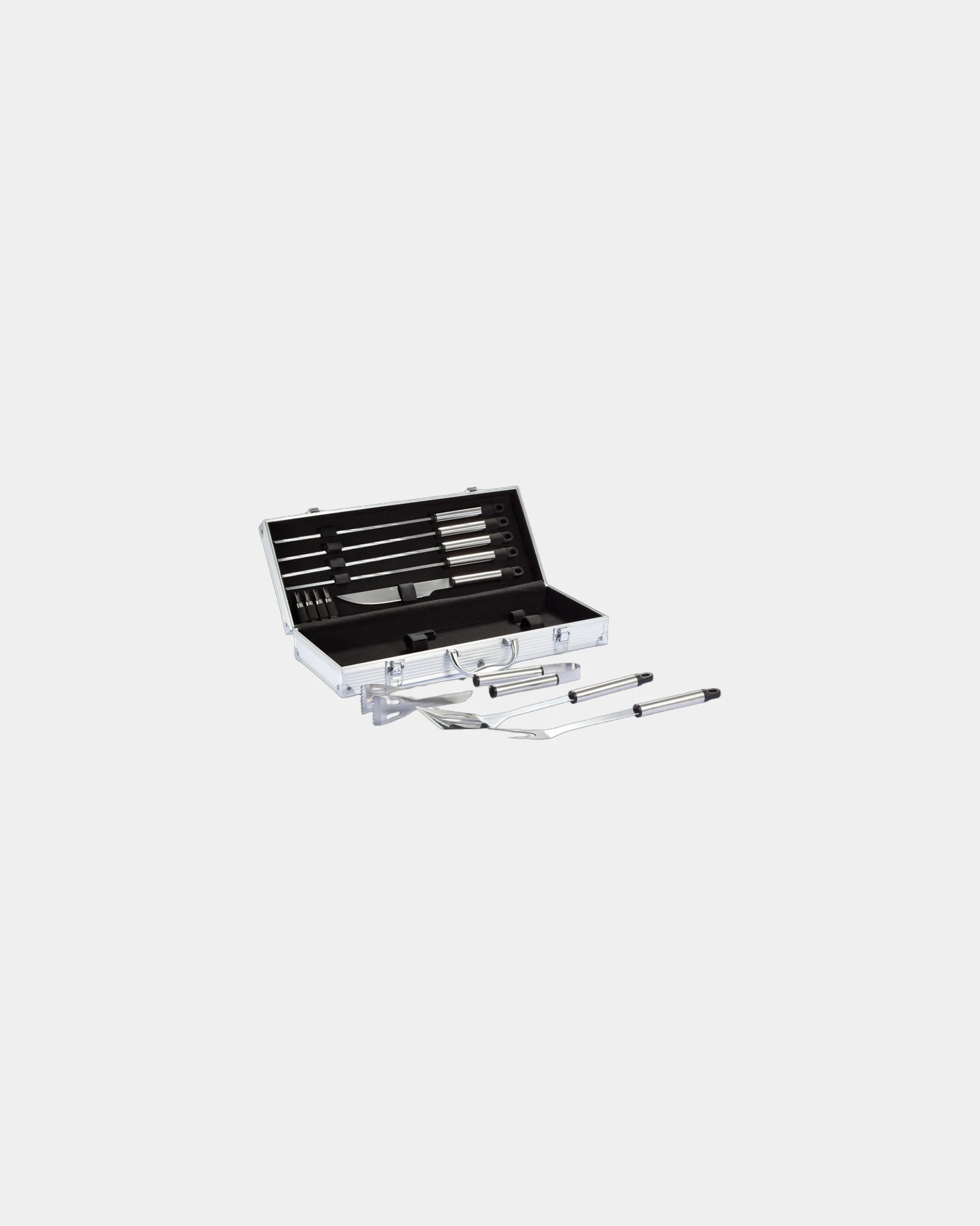 Set de 12 accessoires barbecue personnalisable - Argent