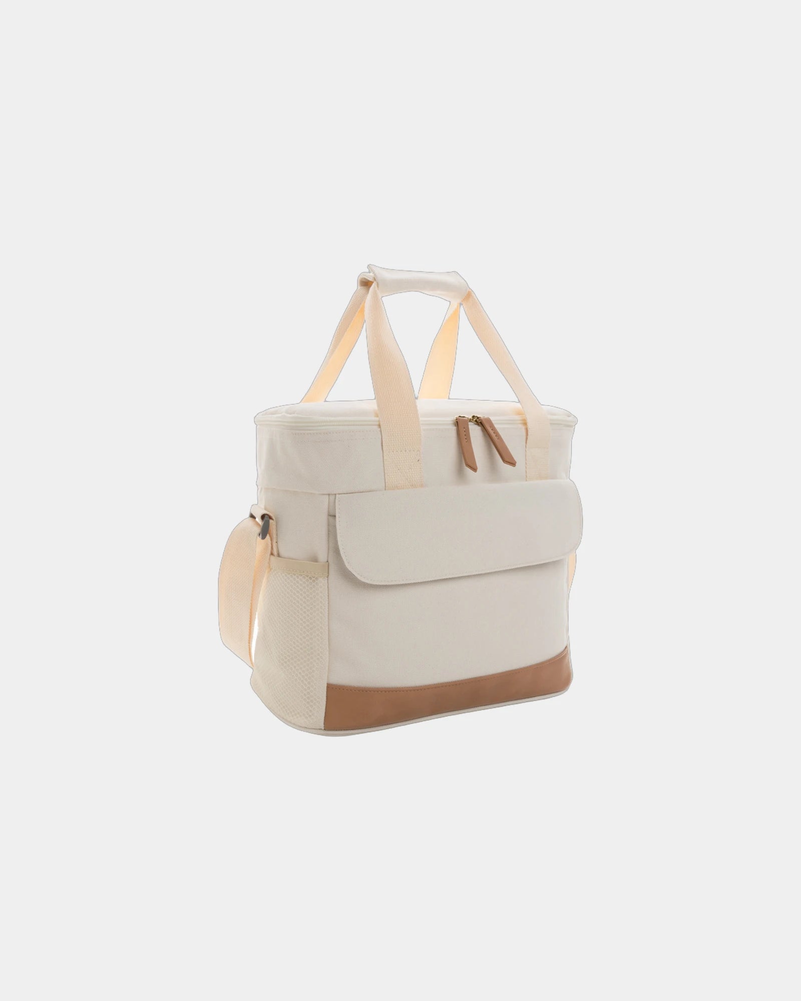 Sac isotherme toile recyclée 17L à personnaliser - Blanc Cassé