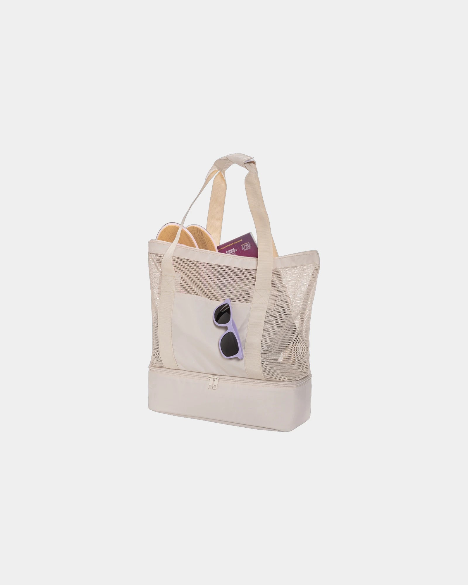 Tote bag isotherme 2 en 1 en rPET AWARE™ Iqlo à personnaliser - Beige