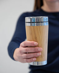 Mug double paroi en bambou à personnaliser - 6